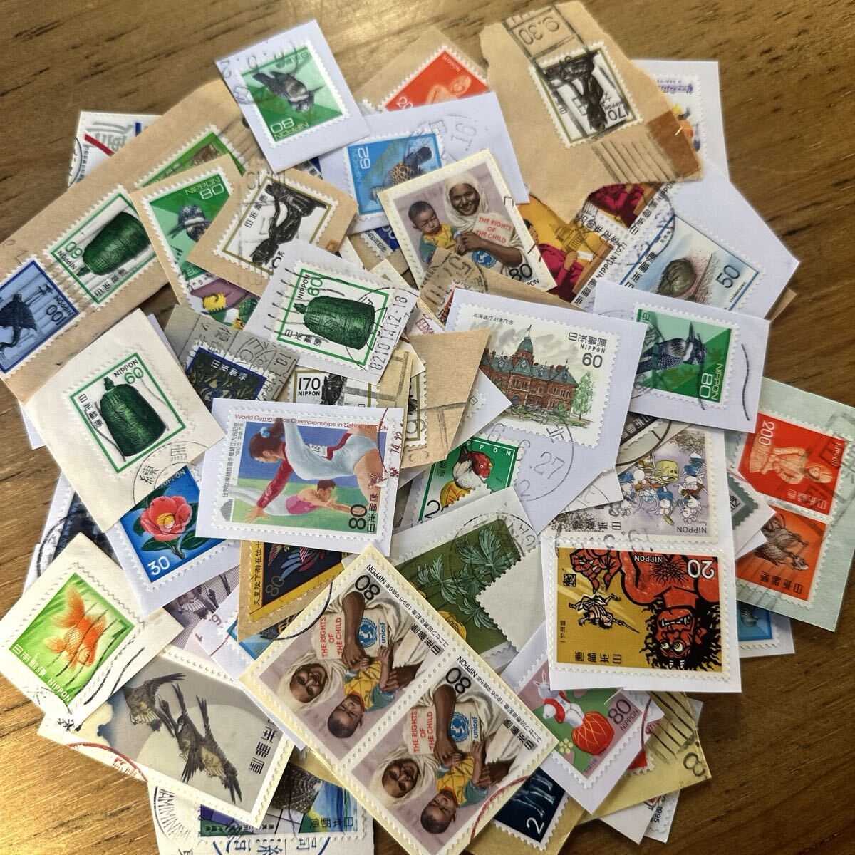 #2 использованный . Япония марка бумага имеется марка различный . суммировать 