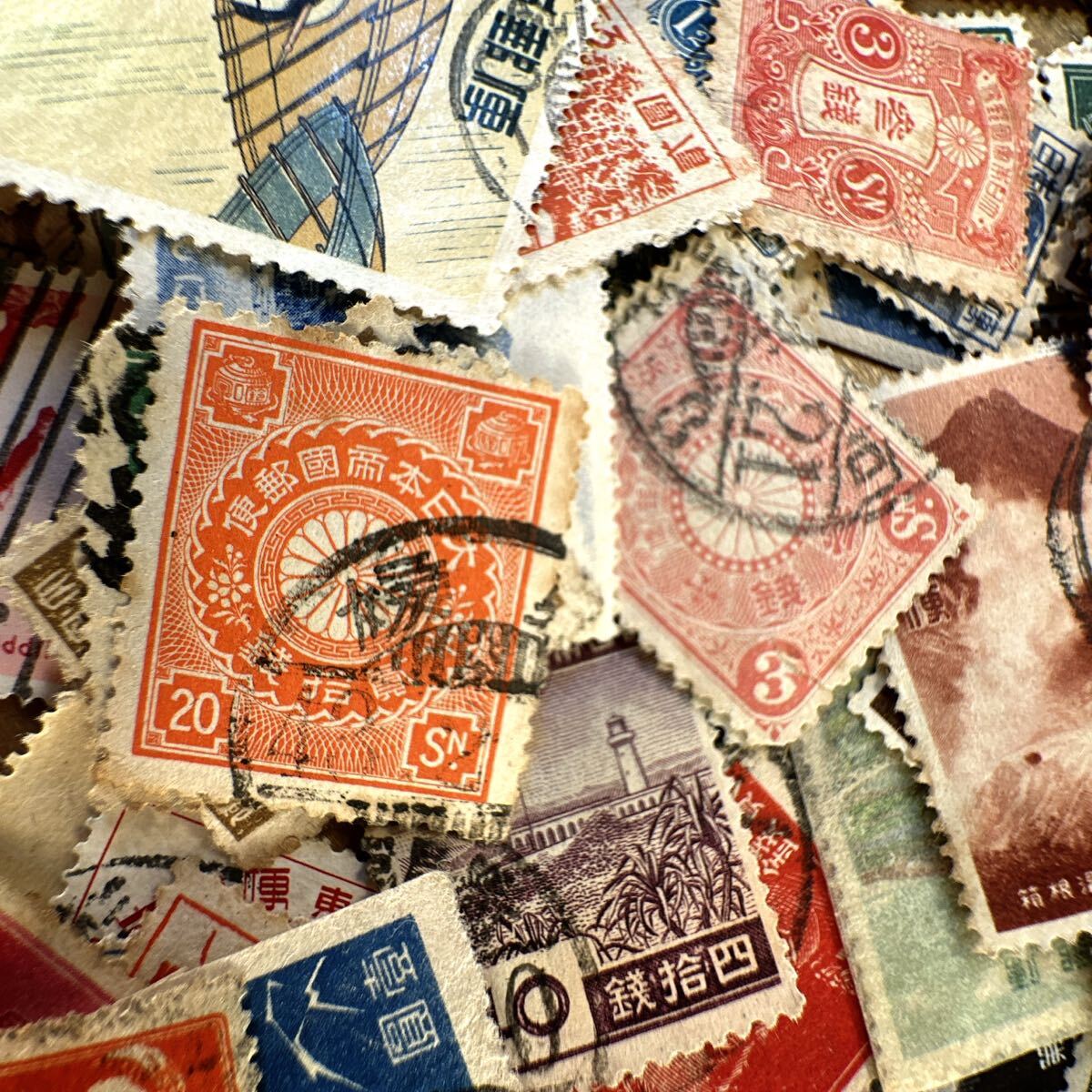  Япония марка использованный . марка число листов sen ранг марка есть различный . суммировать 