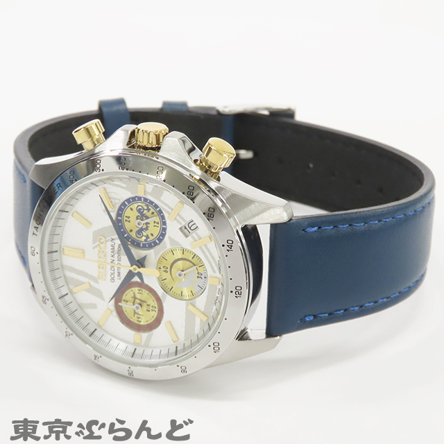 101828745 セイコー ゴールデンカムイコラボ SZSJ078 8T63-02G0 SS 300本限定 クロノグラフ 腕時計 メンズ クォーツ 箱 保証書付 未使用_画像2