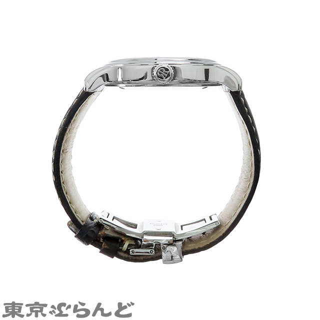 101830825 1円 レビュートーメン 腕時計 12200.2 シルバー SS クロコダイルレザー スケルトン オープンハート 腕時計 メンズ 自動巻_画像3