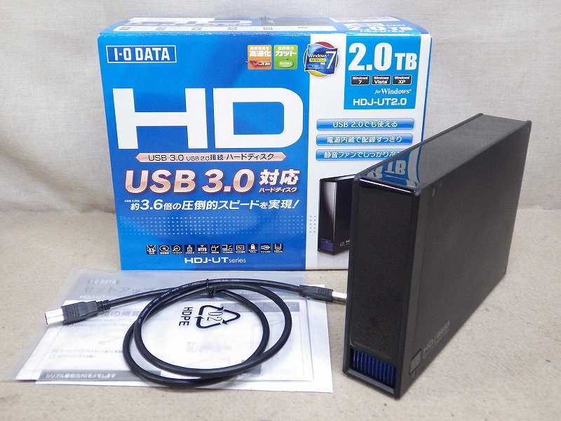 Kネま2163 IODATA/アイオーデータ USB接続 外付けHDD 2TB HDJ-UT2.0 パソコン周辺機器 ハードディスク PCパーツ_画像1