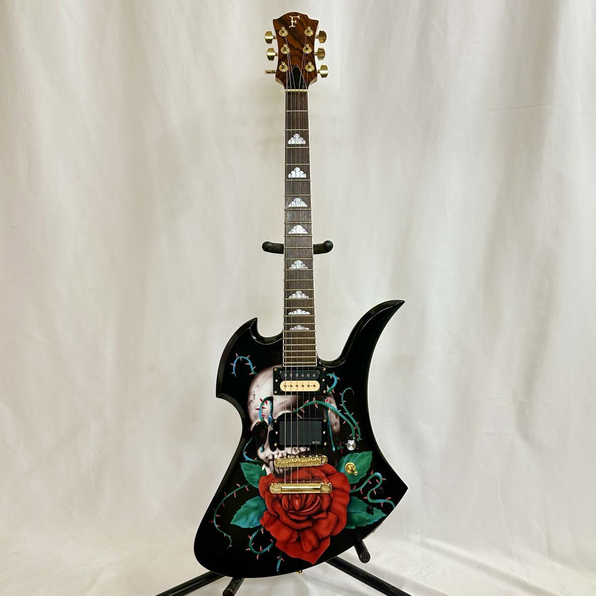 Fernandes/hideモデル/MG-80X/バラドクロ/ドンズバサイケ風/フェルナンデス/モッキンバード/エレキギター_画像2