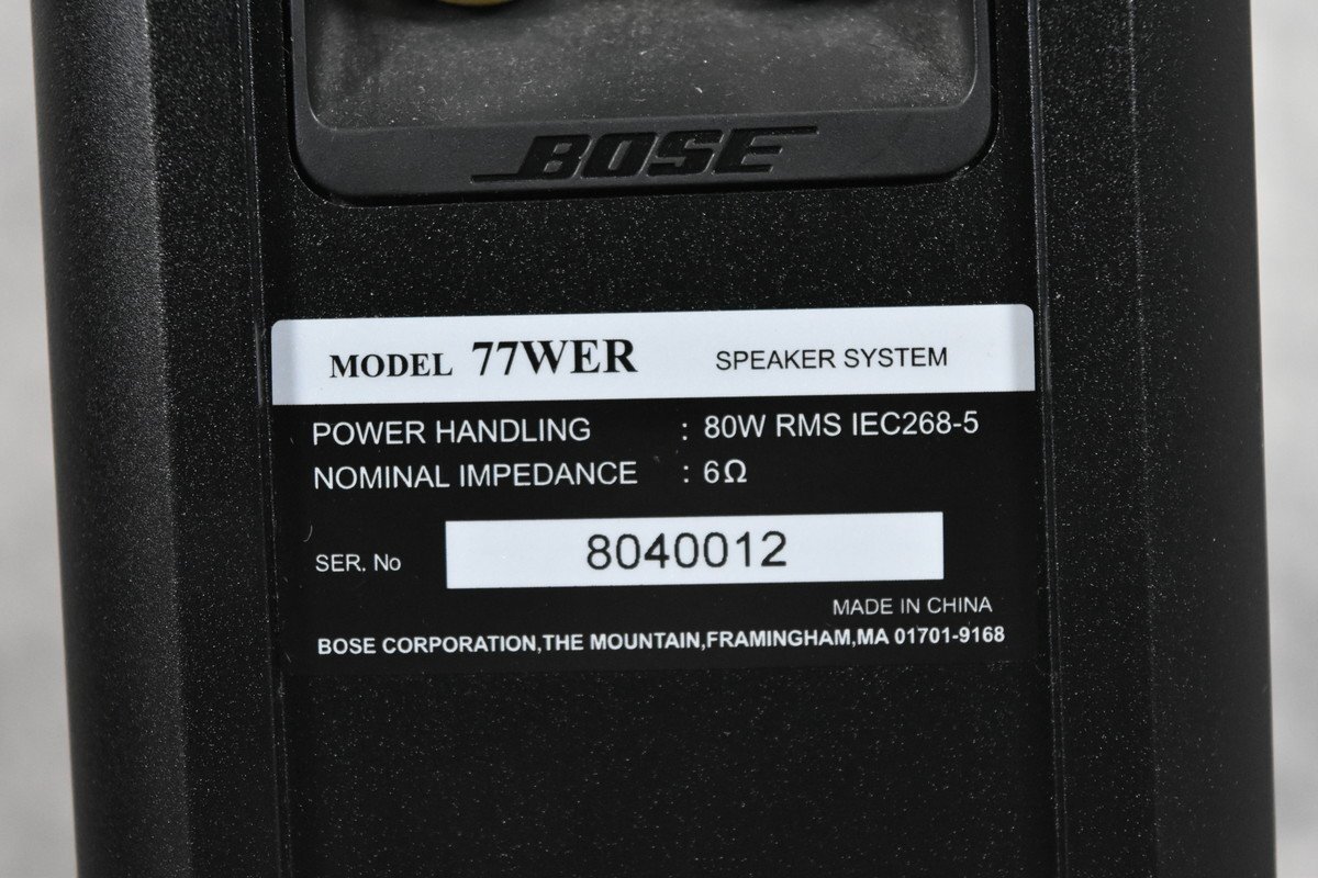 【C】BOSE 77WER スピーカーペア ボーズ 3153992_画像7