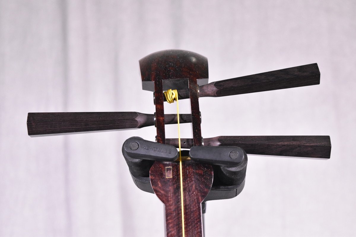 【J】三味線 中棹 東さわり 二枚溝 金細 虎トチ 紅木 子持ち綾杉 3154042_画像6