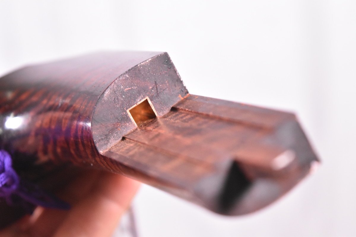 【J】三味線 中棹 東さわり 二枚溝 金細 虎トチ 紅木 子持ち綾杉 3154042_画像9