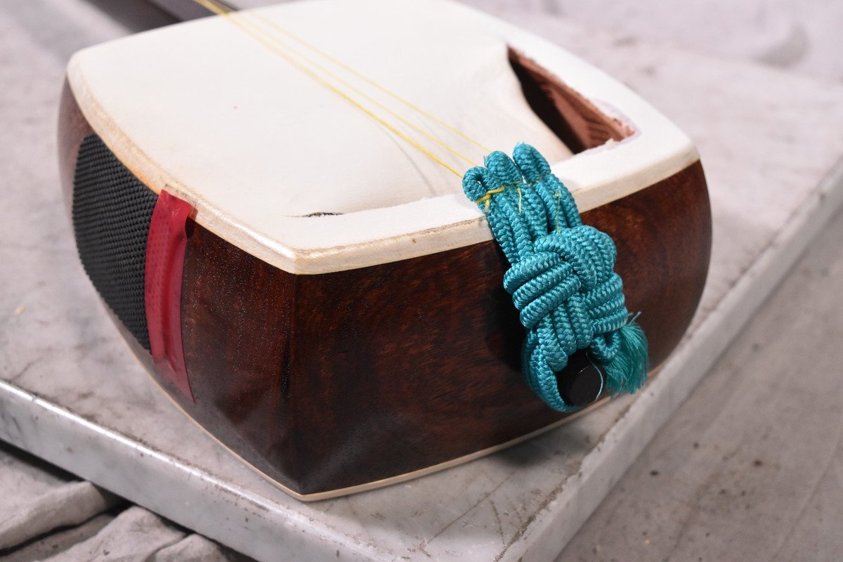 【J】三味線 中棹 東さわり 紅木 3154037_画像8