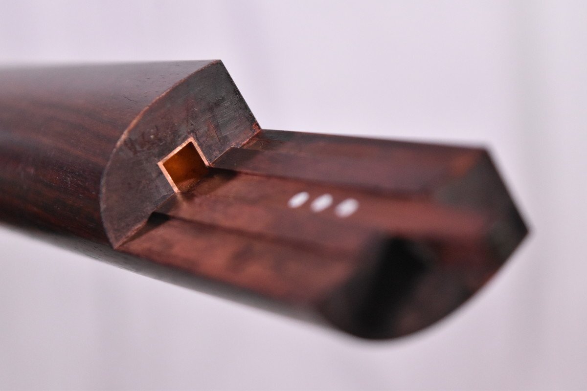 【J】三味線 中棹 東さわり 二枚溝 金細 紅木 子持ち綾杉 3154047_画像9