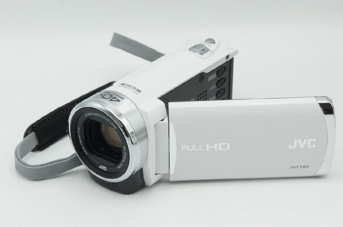 美品 JVC ケンウッド Everio GZ-E180 デジタルビデオカメラ ホワイト 元箱付 251117ae【アルプスカメラ】_画像2