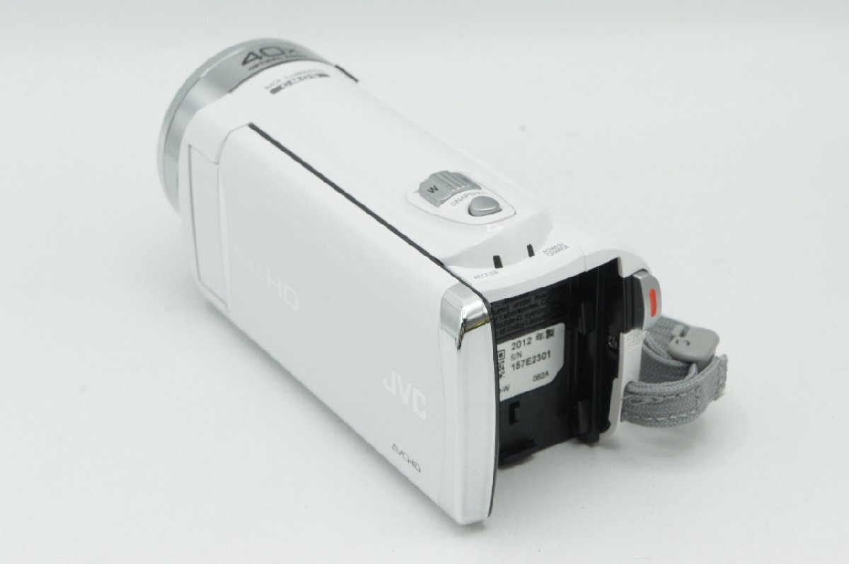美品 JVC ケンウッド Everio GZ-E180 デジタルビデオカメラ ホワイト 元箱付 251117ae【アルプスカメラ】_画像4