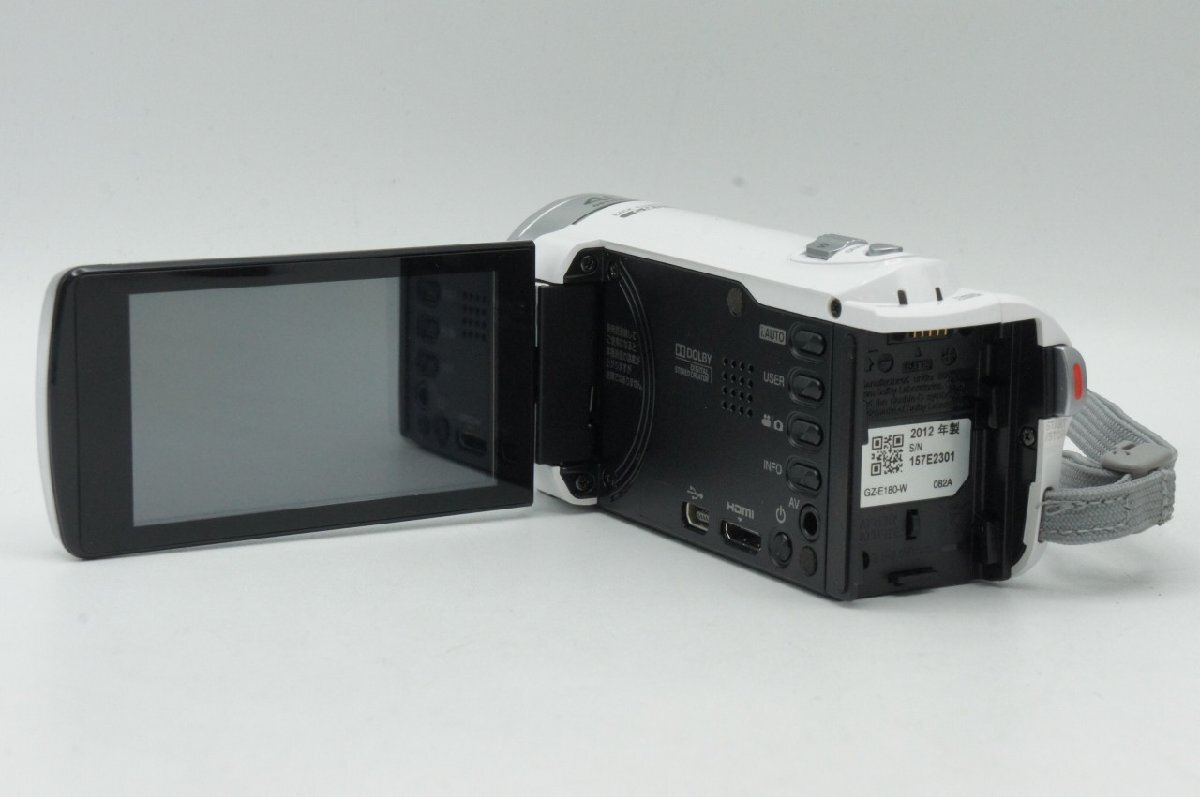 美品 JVC ケンウッド Everio GZ-E180 デジタルビデオカメラ ホワイト 元箱付 251117ae【アルプスカメラ】_画像6