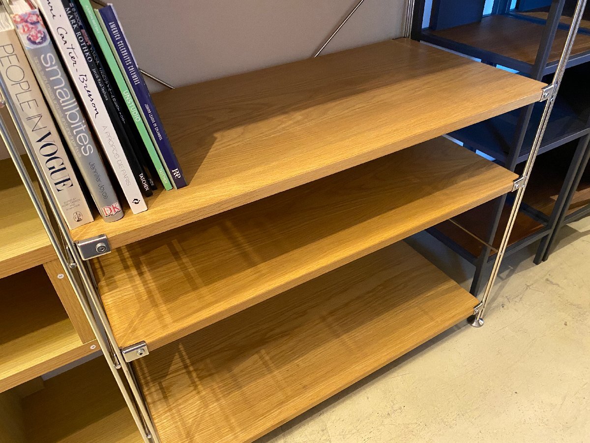 無印良品 MUJI ステンレスユニットシェルフ 棚板・扉付き収納付き フリーラック 収納棚 中古品_画像4