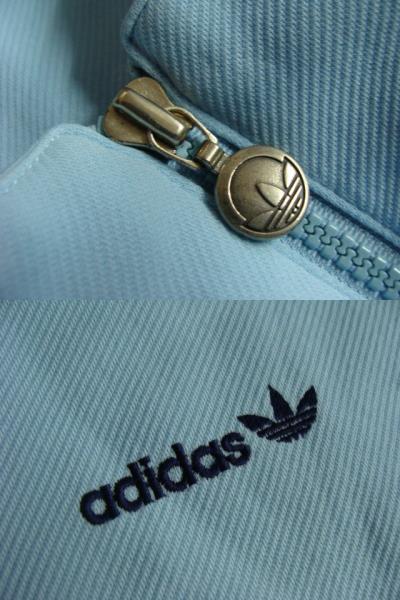 【90s】adidas アディダス ジャージトップ 水色 (L) デサント製 _画像6