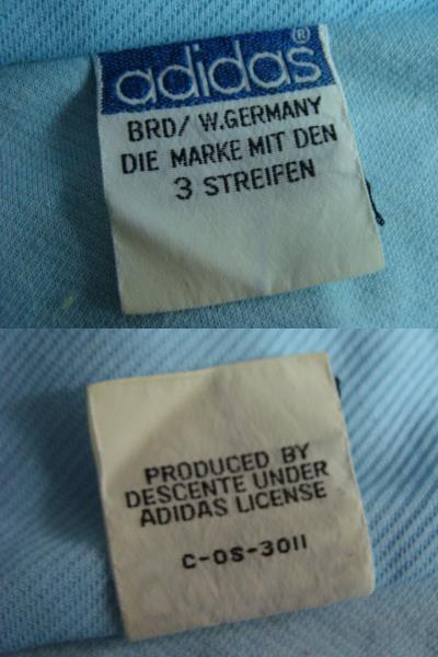 【90s】adidas アディダス ジャージトップ 水色 (L) デサント製 _画像8