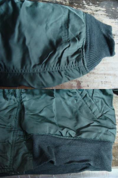 【80s 】ALPHA INDUSTRIES アルファ N-2B フライトジャケット セージグリーン (M)_画像9