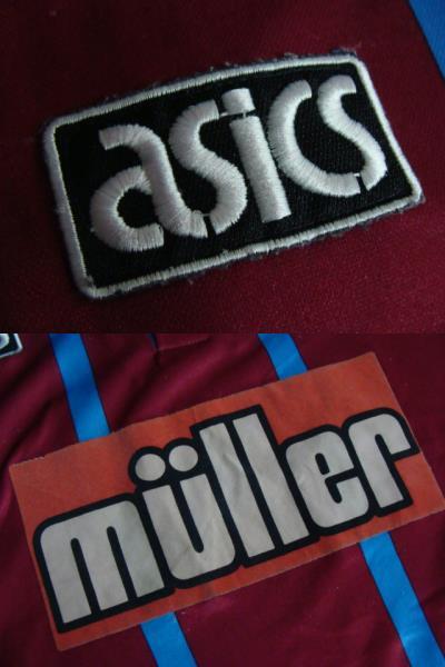 【状態難あり】vintage アストン・ヴィラFC 1993-95 アウェイ ユニホーム (L) asics製_画像5