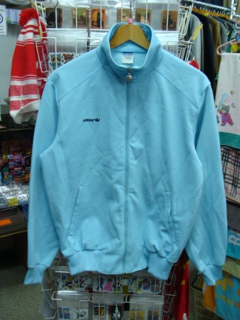 【90s】adidas アディダス ジャージトップ 水色 (L) デサント製 _画像2