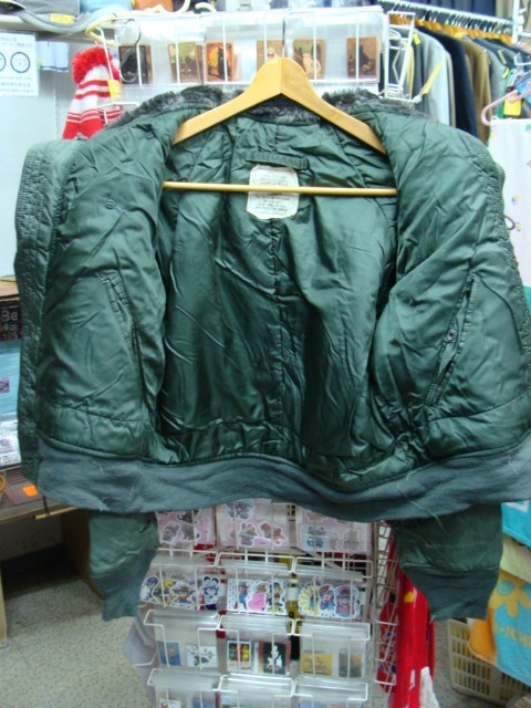 【80s 】ALPHA INDUSTRIES アルファ N-2B フライトジャケット セージグリーン (M)_画像4