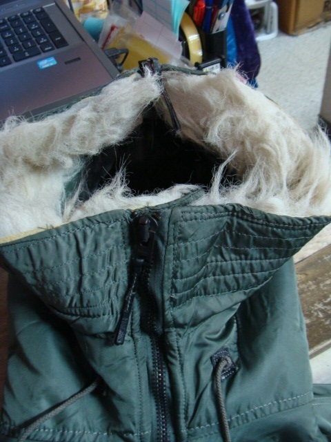 【80s 】ALPHA INDUSTRIES アルファ N-2B フライトジャケット セージグリーン (M)_画像7