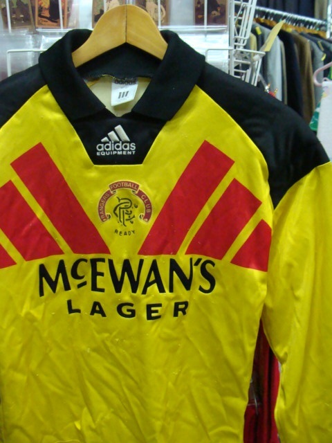 【サイズ注意・30/32】vintage グラスゴー・レンジャーズFC キーパージャージ (30/32) adidas製　_画像1