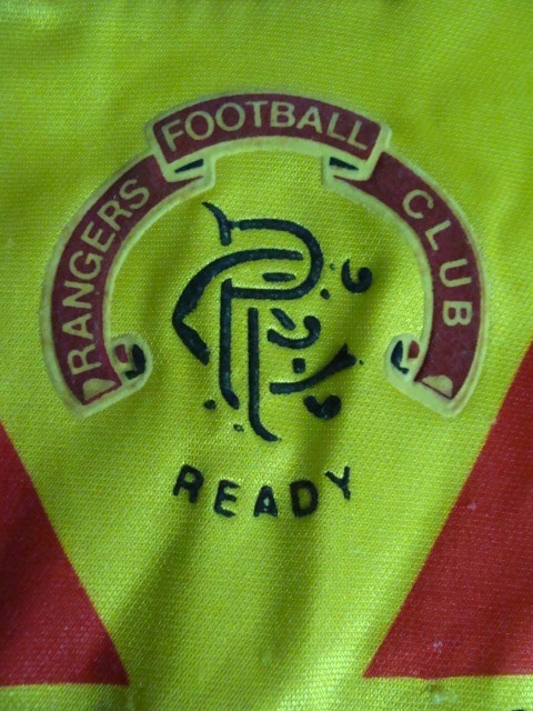【サイズ注意・30/32】vintage グラスゴー・レンジャーズFC キーパージャージ (30/32) adidas製　_画像5