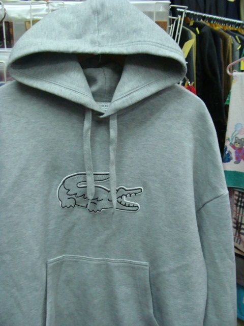 LACOSTE ラコステ プルオーバー フードパーカー グレー (L・size4)　_画像1