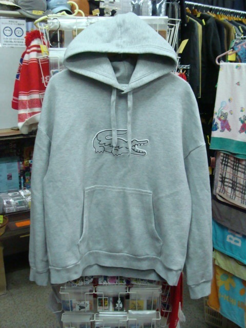 LACOSTE ラコステ プルオーバー フードパーカー グレー (L・size4)　_画像2