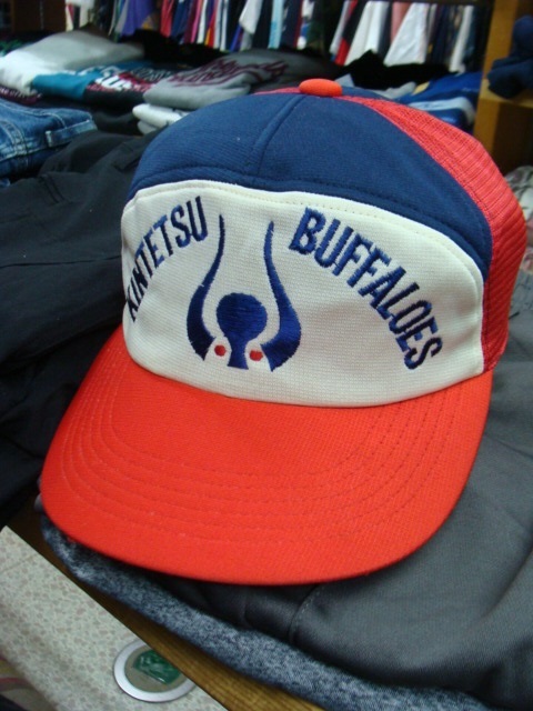 【当時物】近鉄バファローズ レプリカメッシュキャップ (S)【書き込みあり】80年代昭和レトロ_画像1