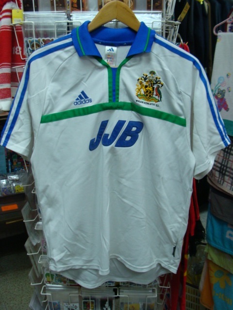 【汚れあり】vintage ウィガン・アスレティックFC ユニフォーム (sizeО) adidas製_画像2
