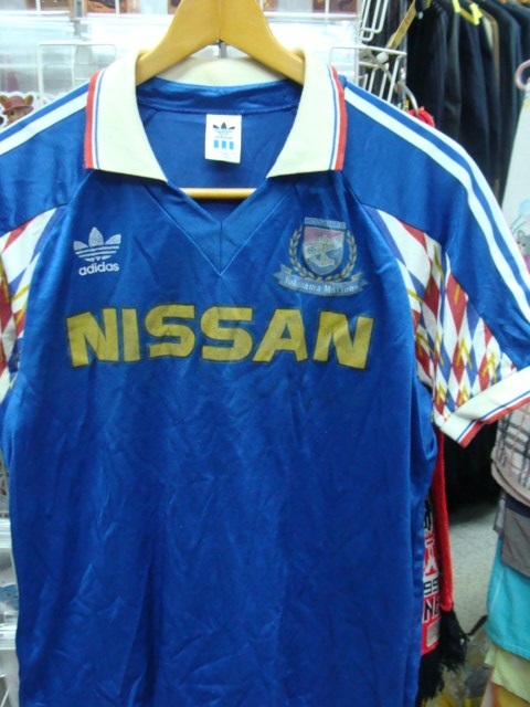 【使用感強め】vintage 横浜F・マリノス カップ戦用？ ユニフォーム (L) adidas製(デサント)　_画像1