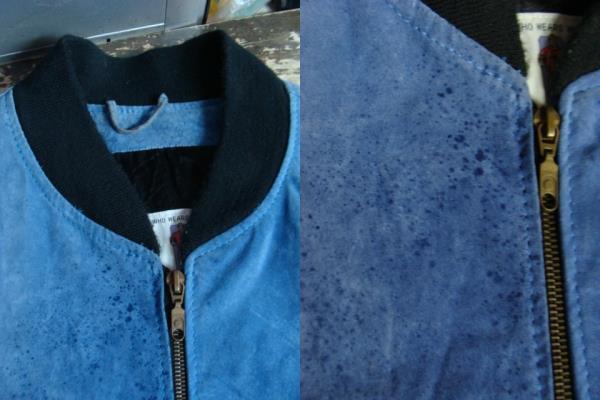 【状態難あり・カビ】90s マンチェスター・シティ ジップアップ スウェードジャンパー (M) _画像8