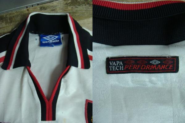 【状態難あり】vintage マンチェスター・ユナイテッド 1997-99 アウェイ ユニフォーム (XL) Umbro製_画像5