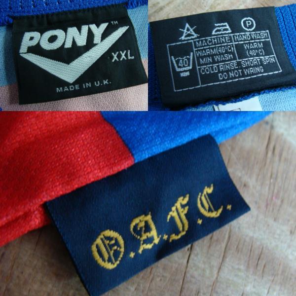 【使用感強め】vintage オールダム・アスレティックAFC ホーム ユニフォーム (XXL) Pony製_画像9