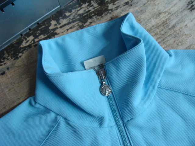 【90s】adidas アディダス ジャージトップ 水色 (L) デサント製 _画像5