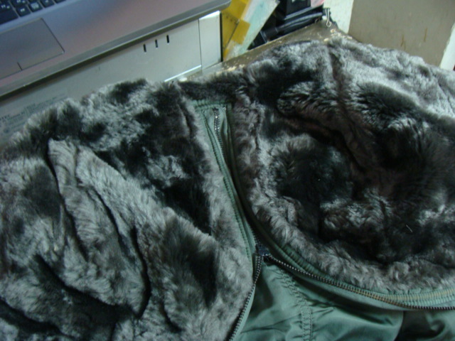 【80s 】ALPHA INDUSTRIES アルファ N-2B フライトジャケット セージグリーン (M)_画像5