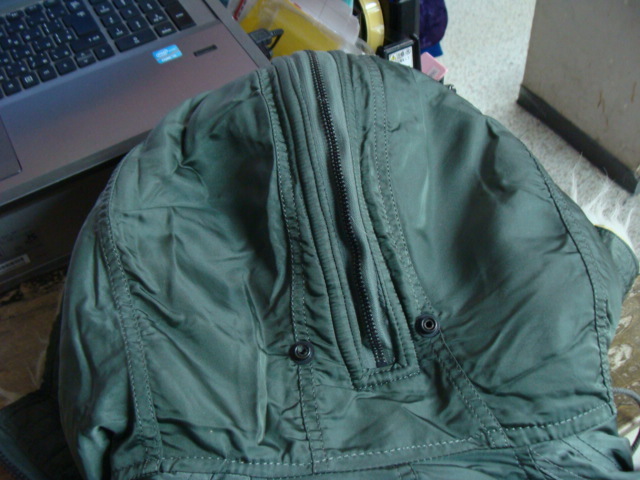 【80s 】ALPHA INDUSTRIES アルファ N-2B フライトジャケット セージグリーン (M)_画像6