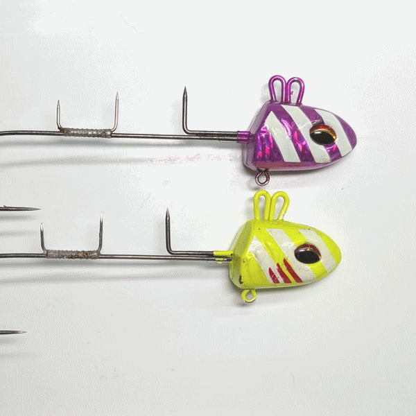 ■1円~中古【快適船タチウオテンヤSS 紫ゼブラとイエローゼブラ赤エラのセット】40号 送料激安200円 最強の組み合わせ間違いなし おすすめ_画像5