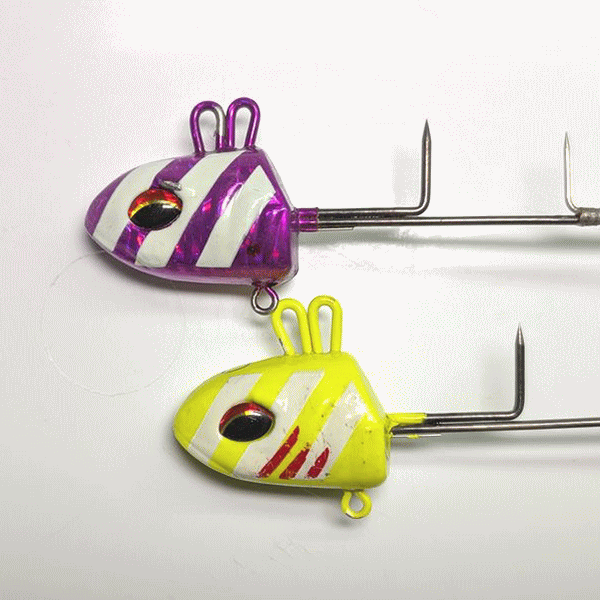 ■1円~中古【快適船タチウオテンヤSS 紫ゼブラとイエローゼブラ赤エラのセット】40号 送料激安200円 最強の組み合わせ間違いなし おすすめ_画像3