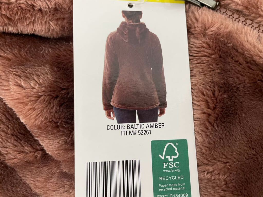 新品■32°HEAT レディース もこもこ フルジップ パーカー S えんじ 赤系 防寒 ._画像7