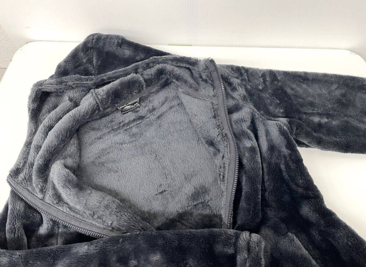 新品■32°HEAT レディース もこもこ フルジップ パーカー S エボニー 光沢のある 黒 防寒 ._画像4