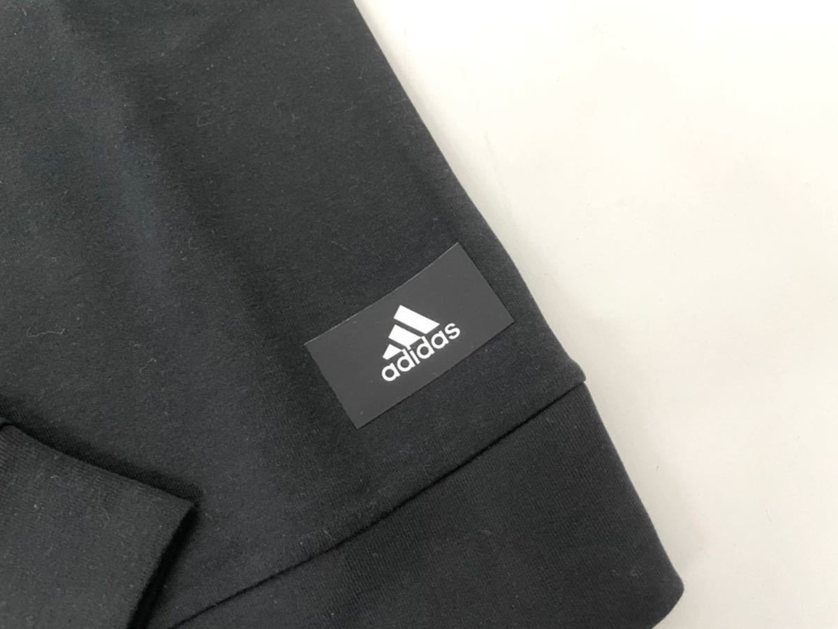未使用■アディダス adidas レディース ホワイト3ライン トレーナー M ブラック スポーツ GU9691_画像4