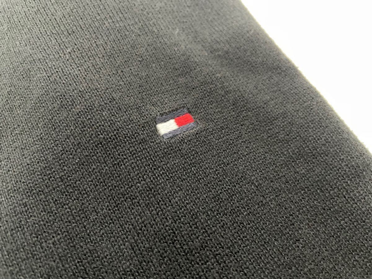 TOMMY トミーヒルフィガー メンズ 丸首 セーター S ブラック 黒 ロゴ _画像4