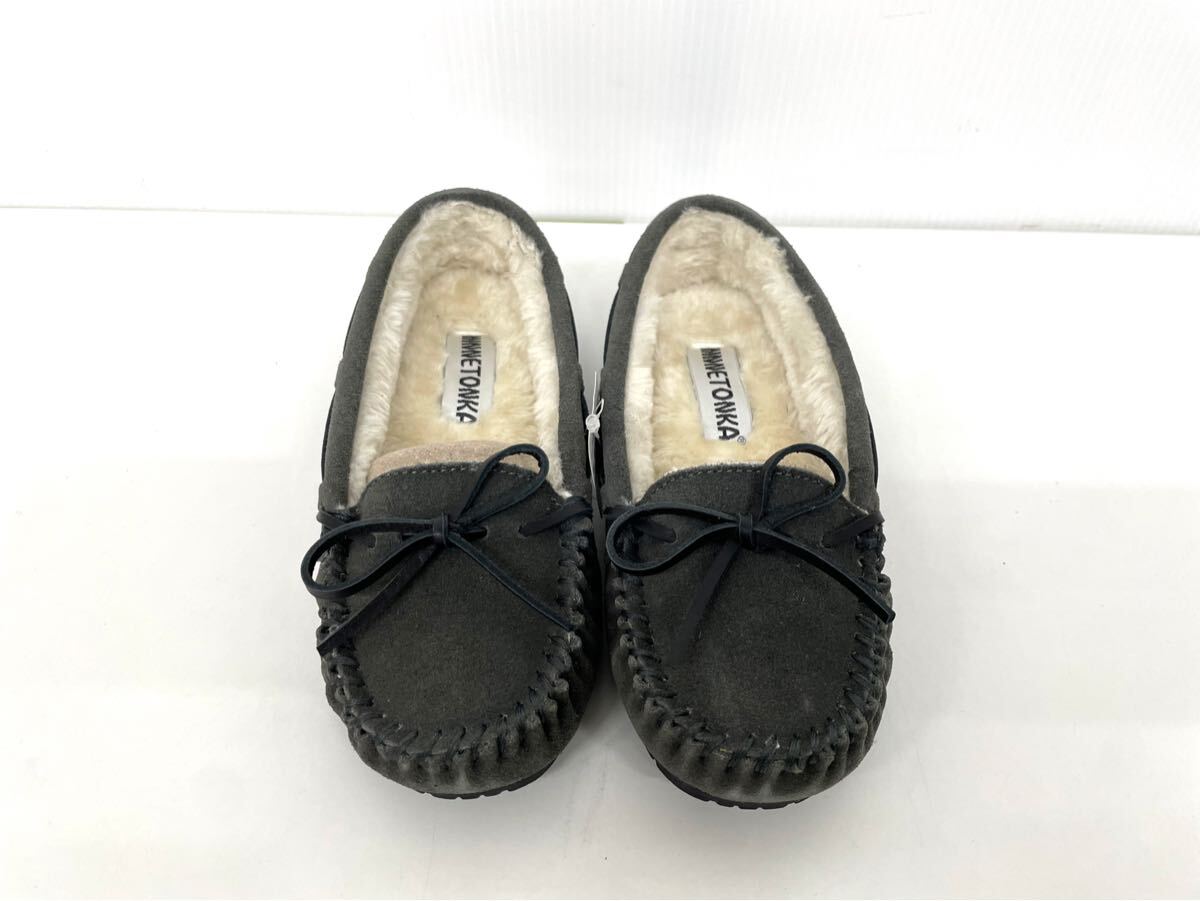 MINNETONKA ミネトンカ レディース モカシン スリッポン 22cm グレー_画像2