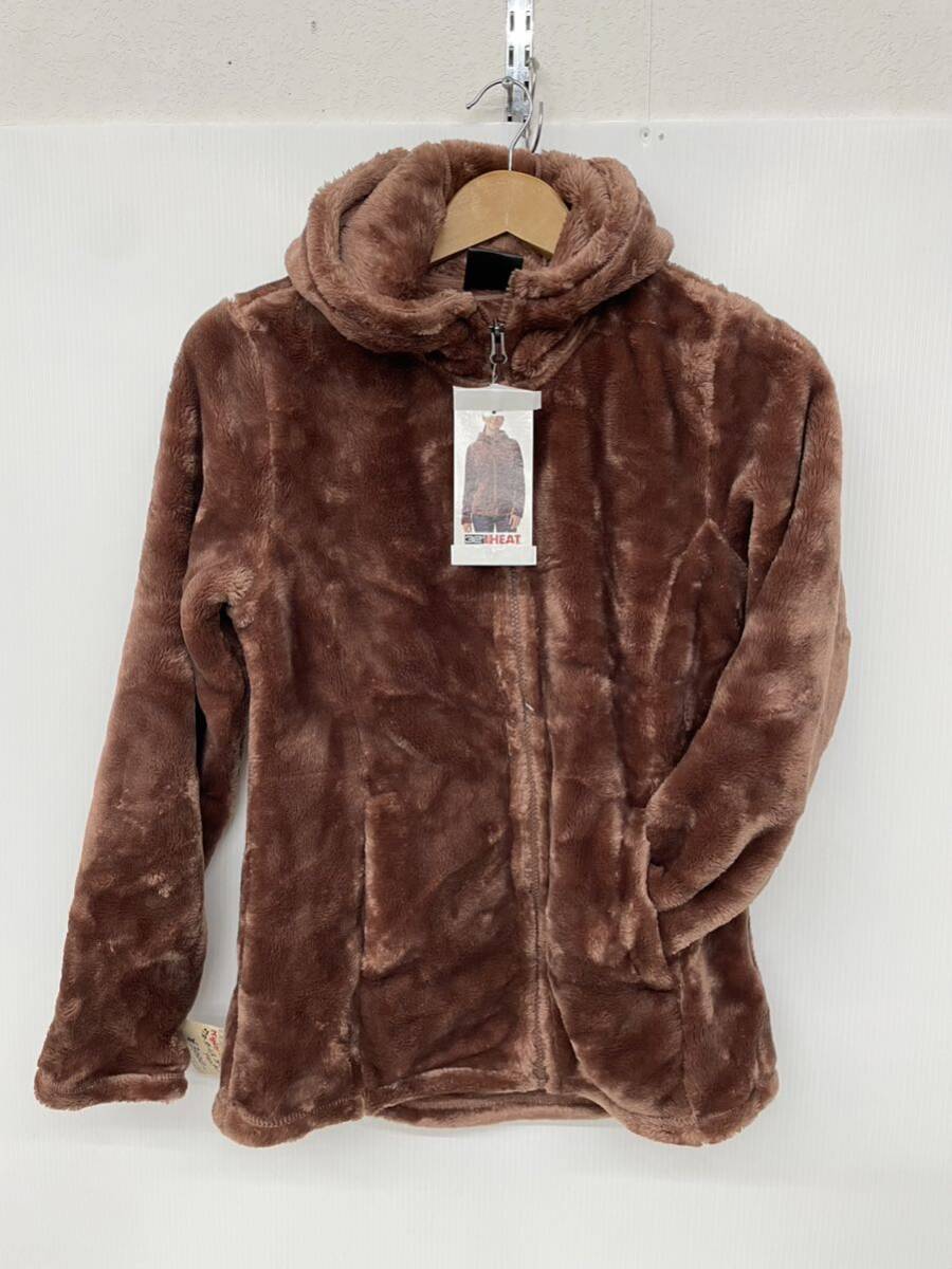 新品■32°HEAT レディース もこもこ フルジップ パーカー S えんじ 赤系 防寒 ._画像2