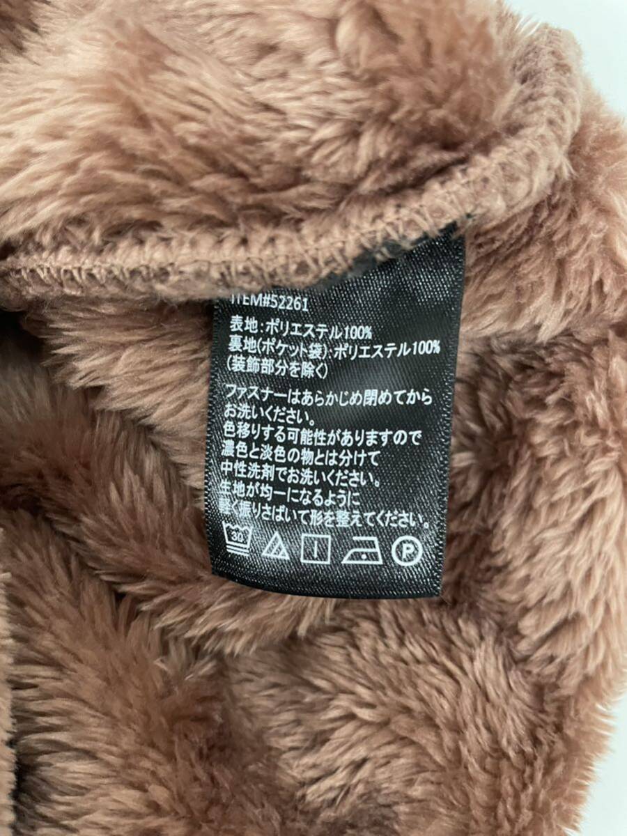 新品■32°HEAT レディース もこもこ フルジップ パーカー S えんじ 赤系 防寒 ._画像5