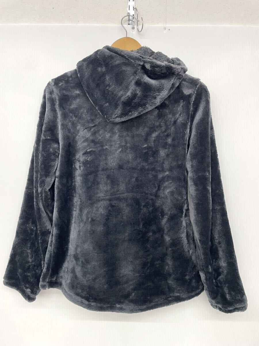 新品■32°HEAT レディース もこもこ フルジップ パーカー S エボニー 光沢のある 黒 防寒 ._画像3