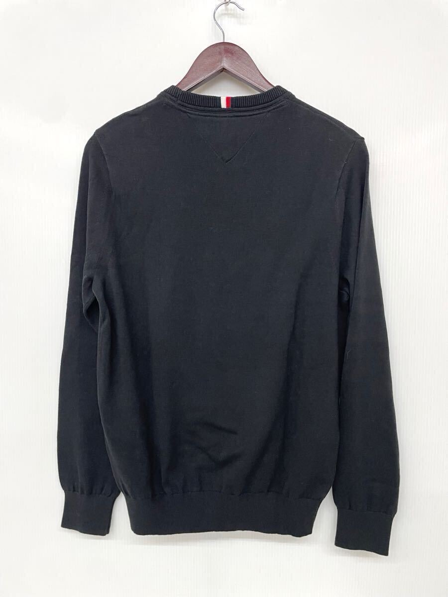 TOMMY トミーヒルフィガー メンズ 丸首 セーター S ブラック 黒 ロゴ _画像3