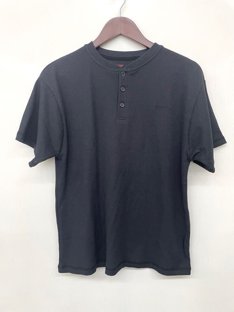 未使用■Hanes ヘインズ メンズ ルームウェア 上下セット L 半袖シャツ ワッフル _画像2