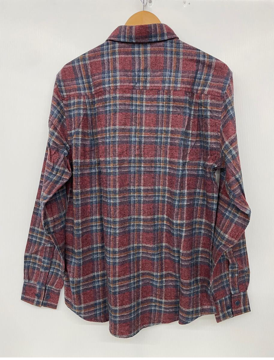新品■Weatherproof ウェザープルーフ メンズ 長袖 チェックシャツ L 赤系 ネルシャツ_画像3