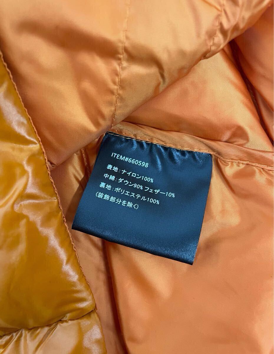 新品■32°HEAT レディース ダウンジャケット M オレンジ ダウン90% 防寒 フード付き_画像5