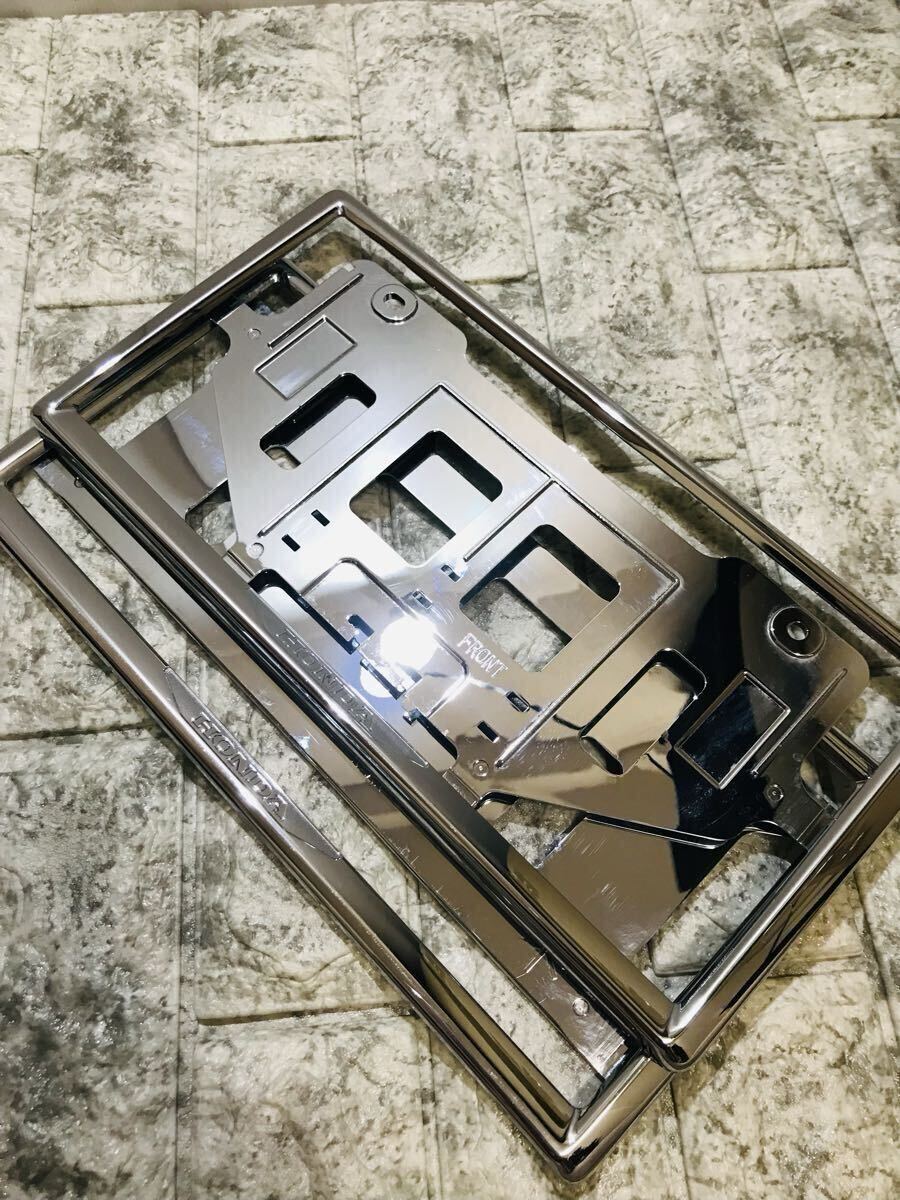 ホンダ純正ナンバーフレーム ステップワゴン フリード フィット N-BOX N-WGN ヴェゼル ナンバーフレーム シビック HONDA b2_画像2